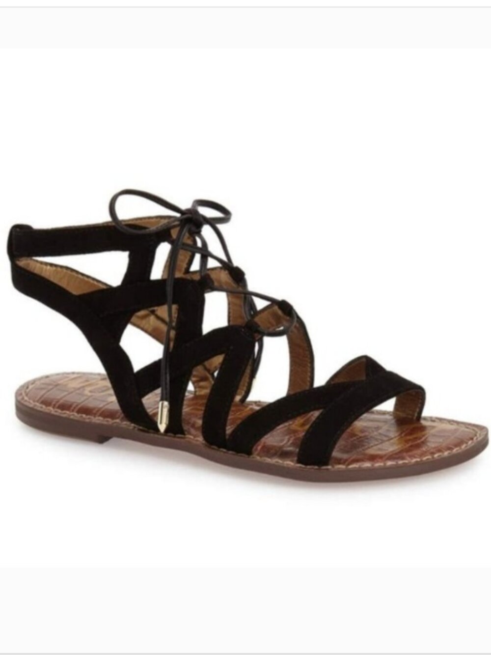 New Sam Edelman Gladiator Black suede sandals